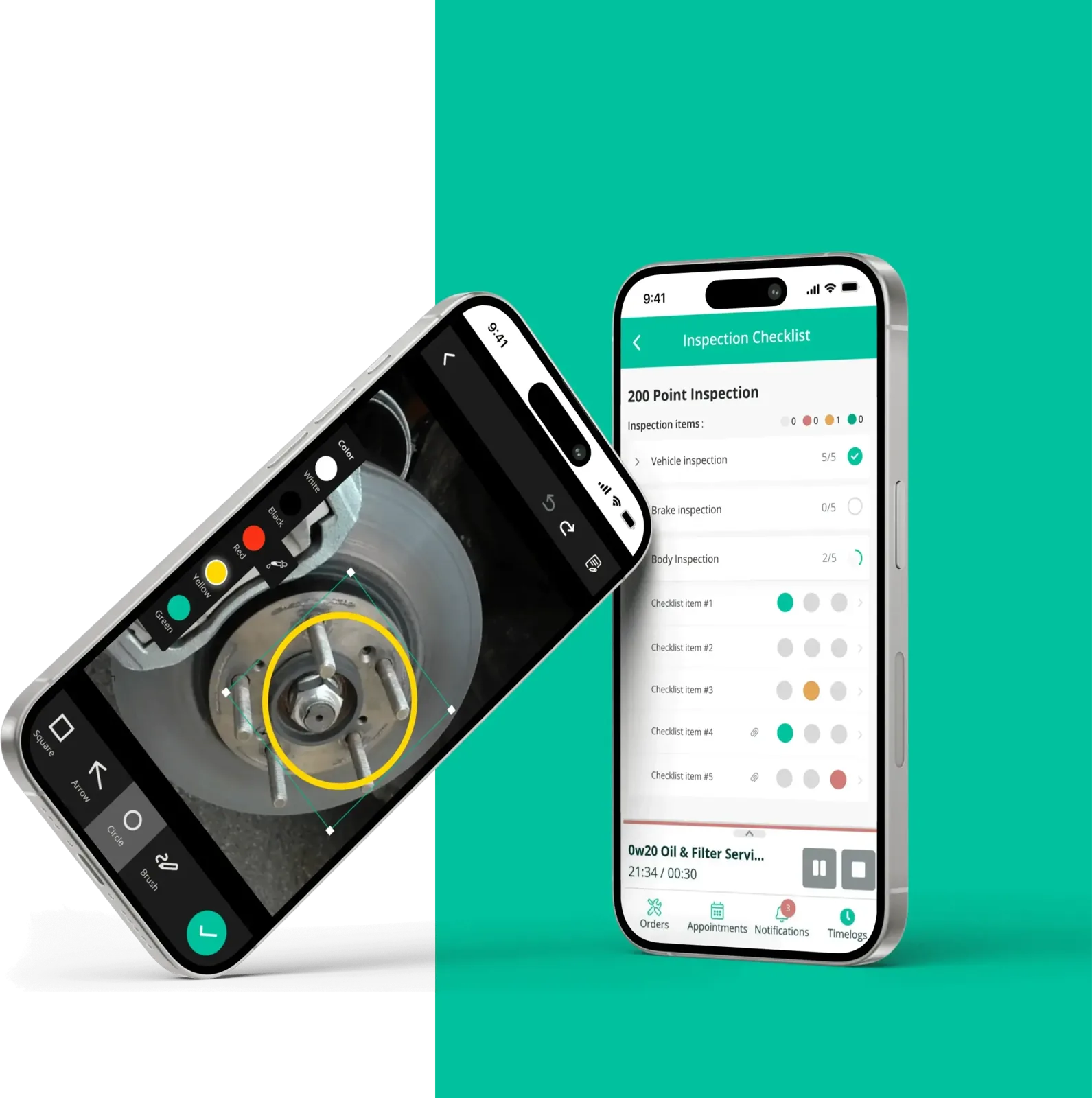 High-fidelity mobile DVI with annotation tools and inspection checklist