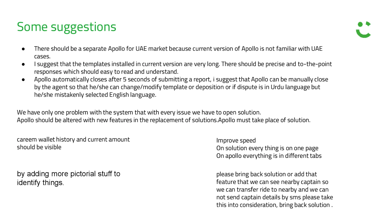 Usability issue identified in the agent workflow
